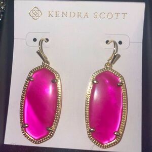 Kendra Scott Elle Azalea Illusion gold color border drops earrings